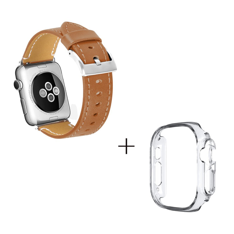 Ægte læder Cover passer til Apple Watch Ultra - Brun#serie_8