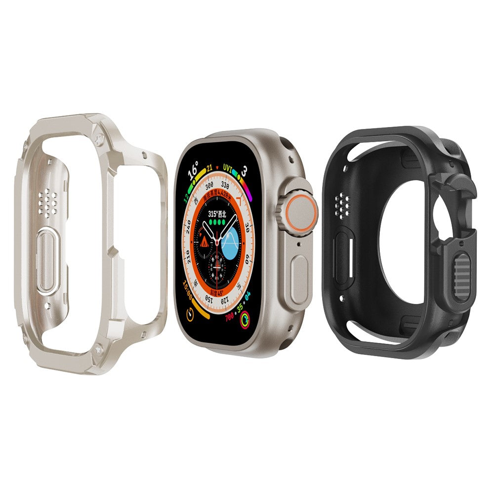 Beskyttende Silikone Bumper passer til Apple Watch Ultra - Hvid#serie_7