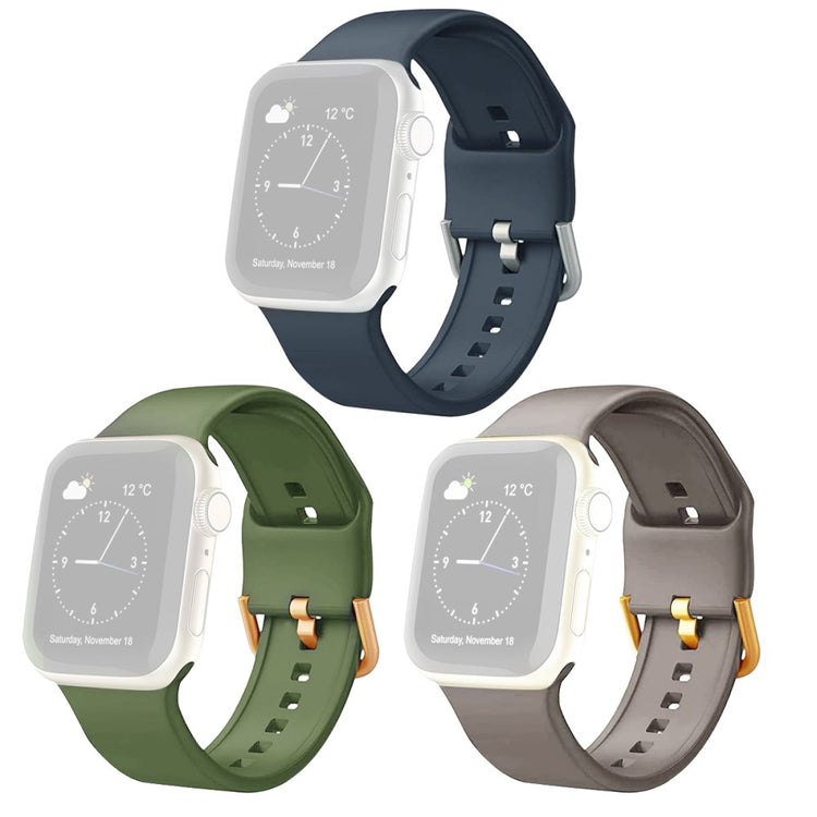 Helt Vildt Fed Silikone Universal Rem passer til Apple Smartwatch - Flerfarvet#serie_4