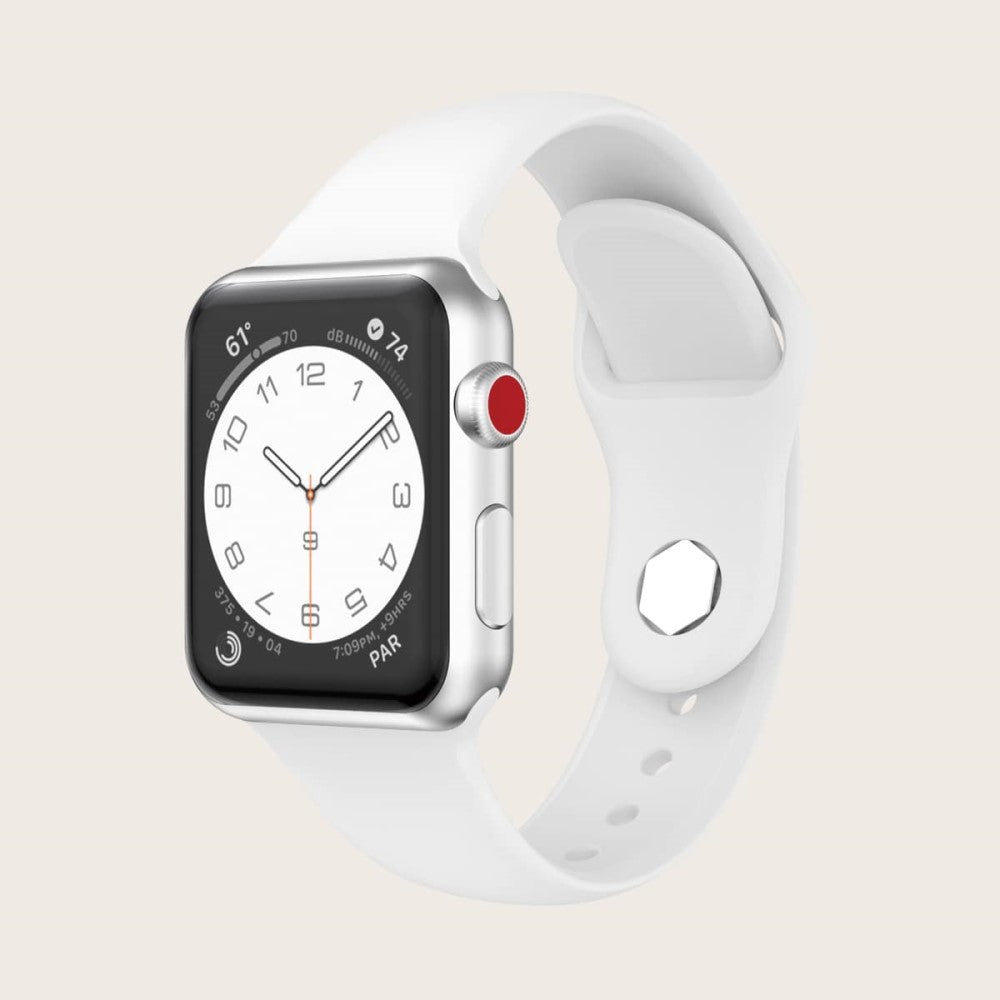 Vildt Fantastisk Silikone Universal Rem passer til Apple Smartwatch - Hvid#serie_1