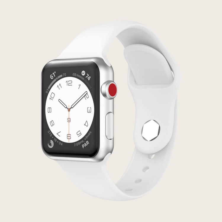 Vildt Fantastisk Silikone Universal Rem passer til Apple Smartwatch - Hvid#serie_1