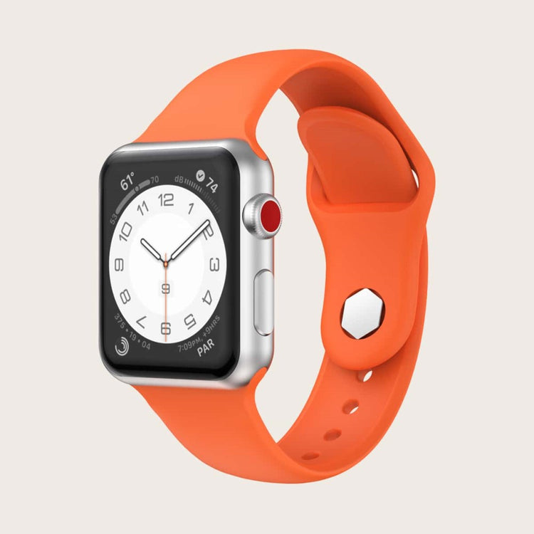 Vildt Fantastisk Silikone Universal Rem passer til Apple Smartwatch - Orange#serie_2