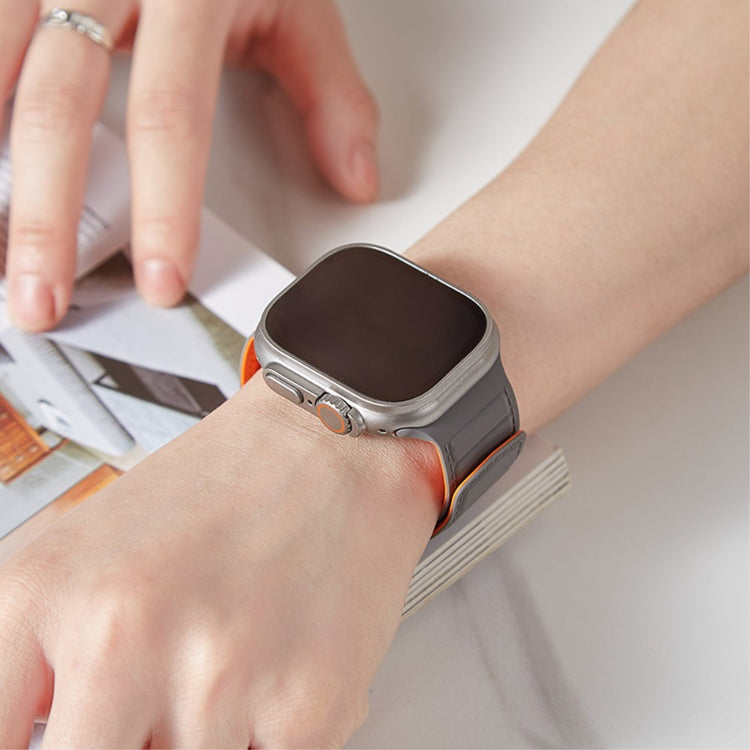 Super Kønt Silikone Universal Rem passer til Apple Smartwatch - Sølv#serie_15