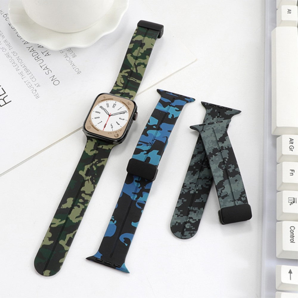 Super Elegant Silikone Universal Rem passer til Apple Smartwatch - Rød#serie_4
