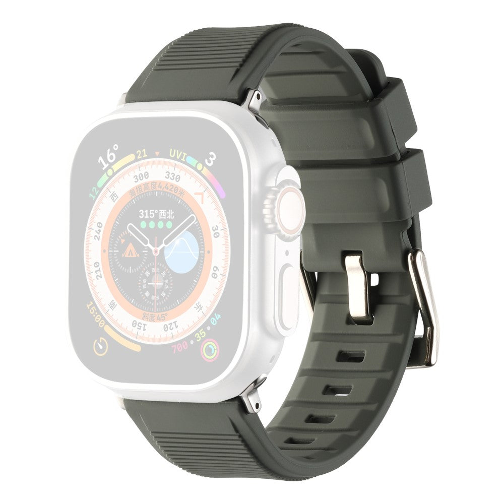 Skøn Silikone Universal Rem passer til Apple Smartwatch - Sølv#serie_10