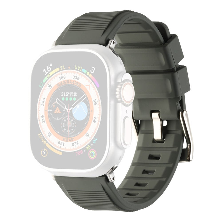 Skøn Silikone Universal Rem passer til Apple Smartwatch - Sølv#serie_10