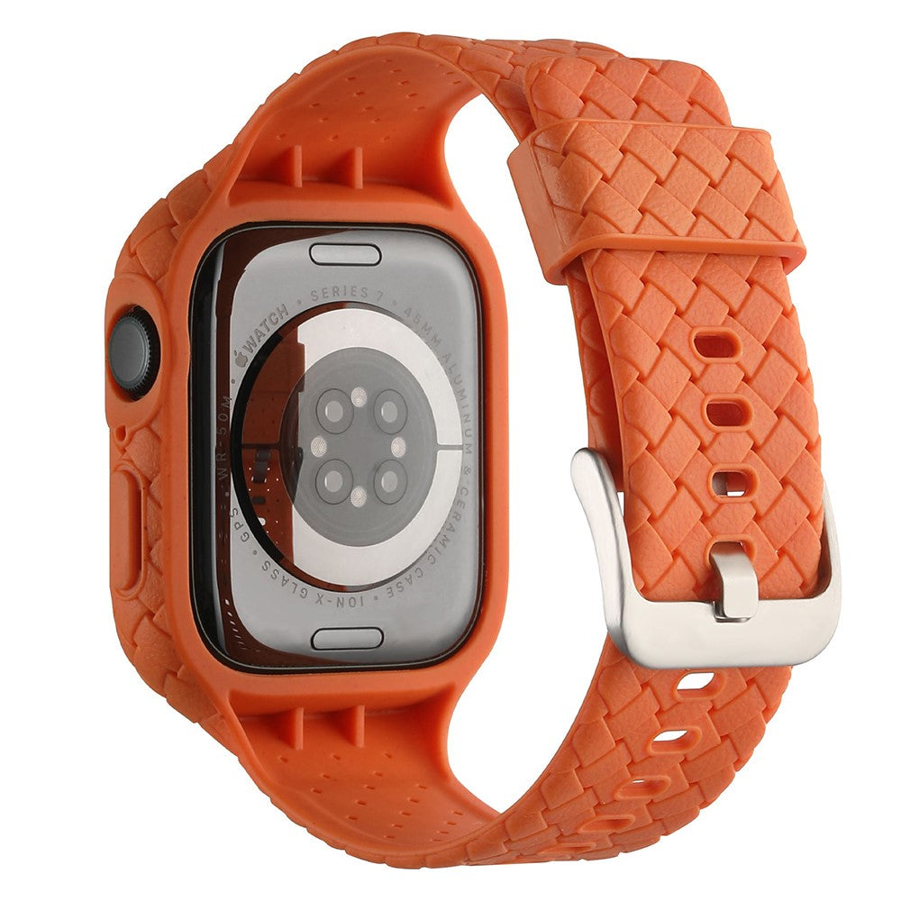 Metal Og Silikone Universal Rem passer til Apple Watch Series 8 (41mm) / Apple Watch Series 7 41mm - Orange#serie_1