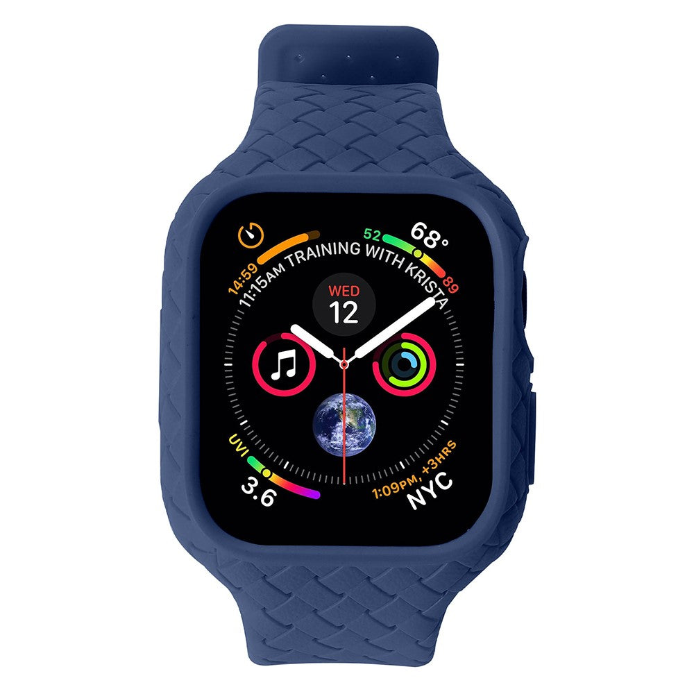 Metal Og Silikone Universal Rem passer til Apple Watch Series 8 (41mm) / Apple Watch Series 7 41mm - Blå#serie_2