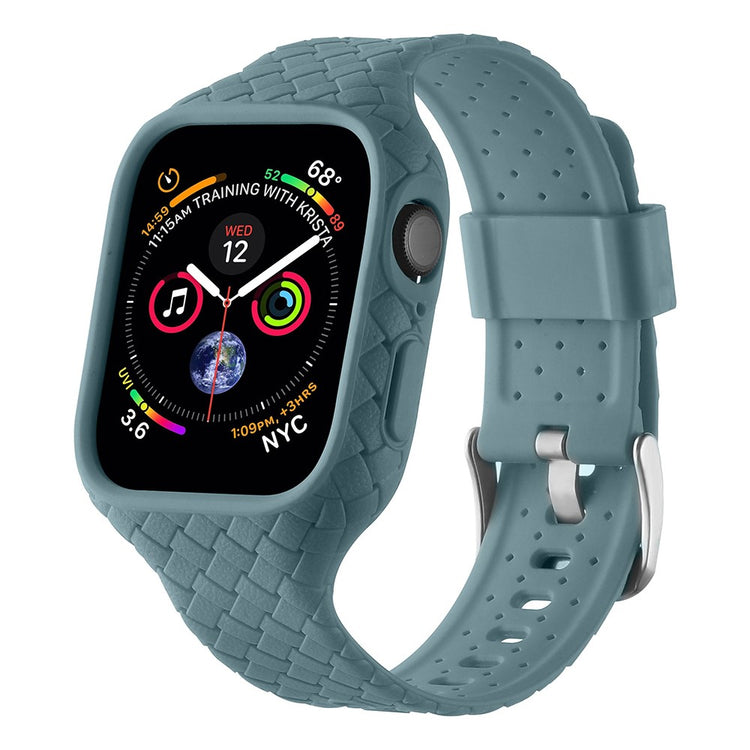 Metal Og Silikone Universal Rem passer til Apple Watch Series 8 (41mm) / Apple Watch Series 7 41mm - Blå#serie_3