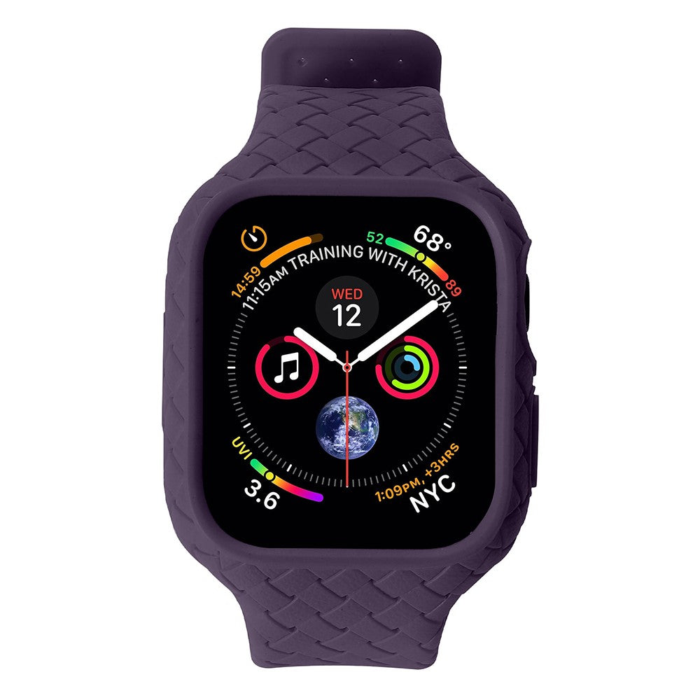 Metal Og Silikone Universal Rem passer til Apple Watch Series 8 (41mm) / Apple Watch Series 7 41mm - Lilla#serie_4