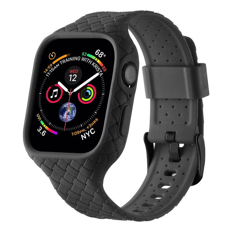 Metal Og Silikone Universal Rem passer til Apple Watch Series 8 (41mm) / Apple Watch Series 7 41mm - Sort#serie_5