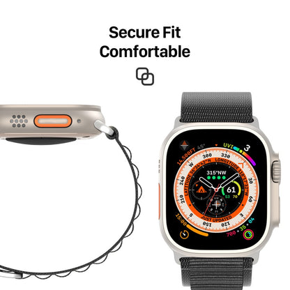 Vildt Fed Metal Og Nylon Universal Rem passer til Apple Smartwatch - Sort#serie_1