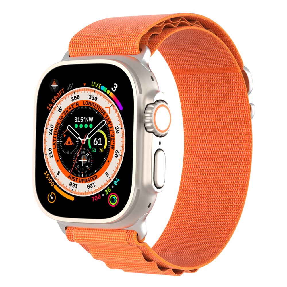Vildt Fed Metal Og Nylon Universal Rem passer til Apple Smartwatch - Orange#serie_3