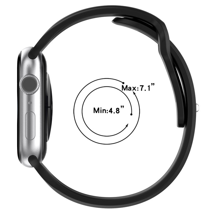 Fantastisk Silikone Universal Rem passer til Apple Smartwatch - Sølv#serie_2