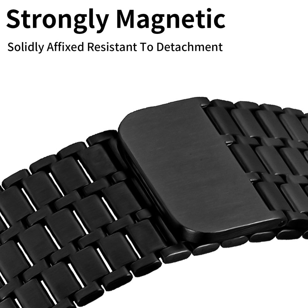 Mega Nydelig Metal Universal Rem passer til Apple Smartwatch - Sort#serie_298