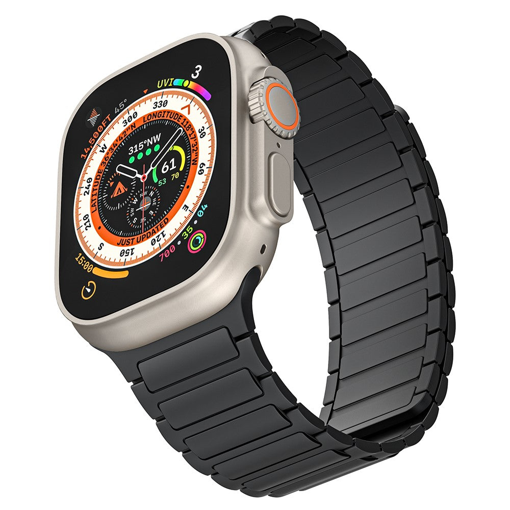 Mega Godt Silikone Universal Rem passer til Apple Smartwatch - Sort#serie_1