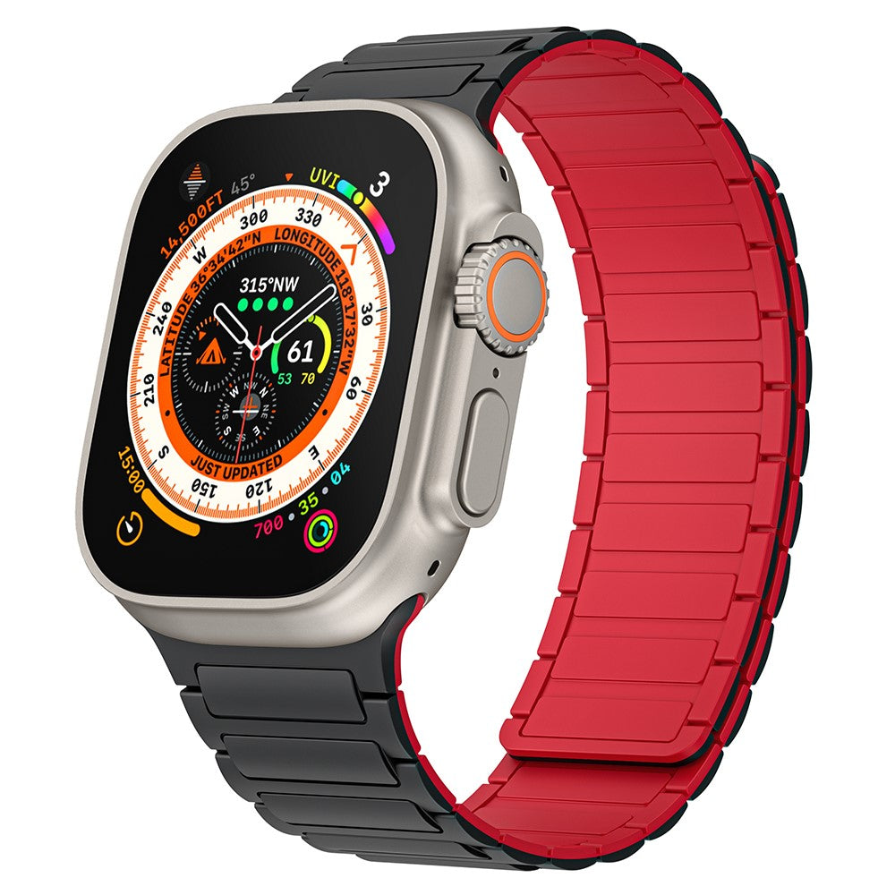 Mega Godt Silikone Universal Rem passer til Apple Smartwatch - Rød#serie_3