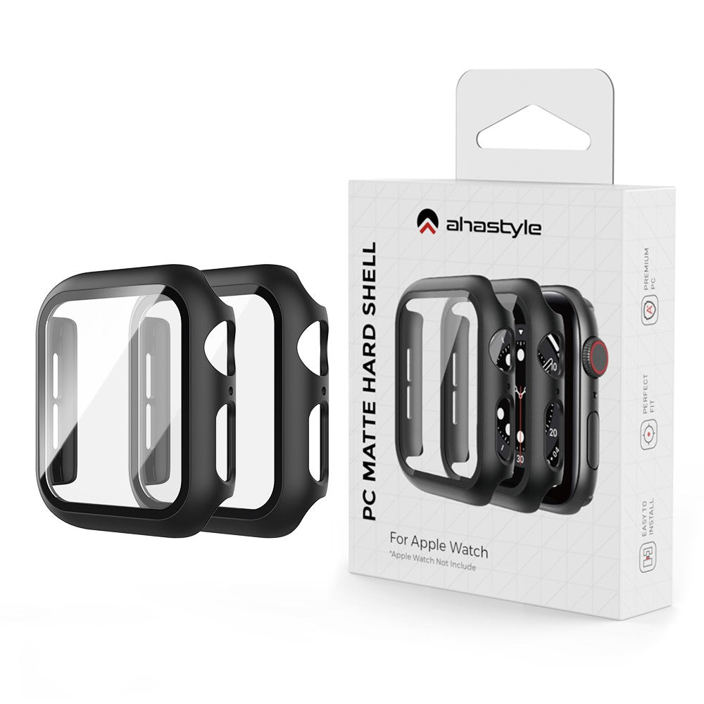 Mega Flot Universal Apple Cover med Skærmbeskytter i Plastik og Hærdet Glas - Sort#serie_1