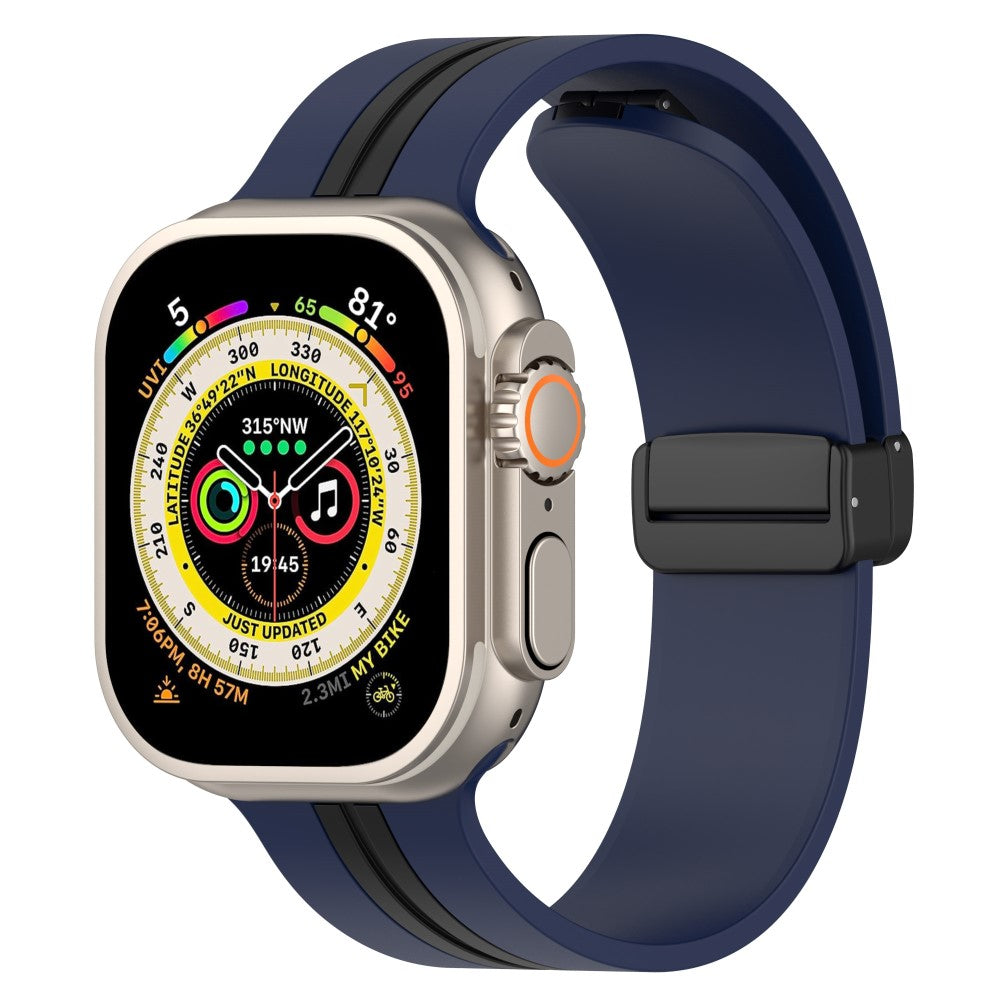 Helt Vildt Godt Silikone Universal Rem passer til Apple Smartwatch - Blå#serie_11
