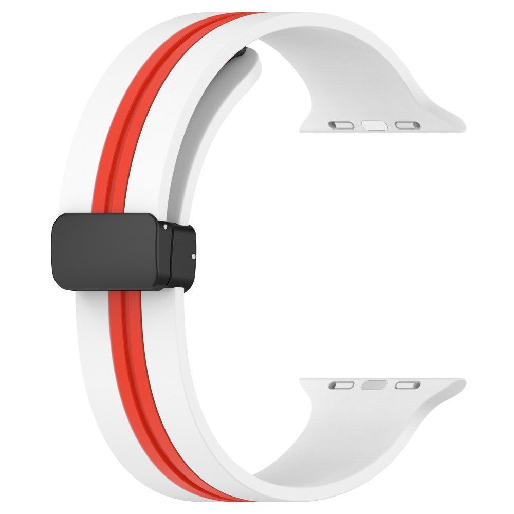 Helt Vildt Godt Silikone Universal Rem passer til Apple Smartwatch - Hvid#serie_3