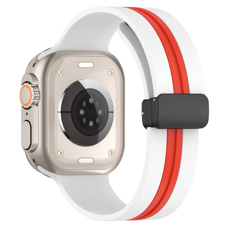 Helt Vildt Godt Silikone Universal Rem passer til Apple Smartwatch - Hvid#serie_3
