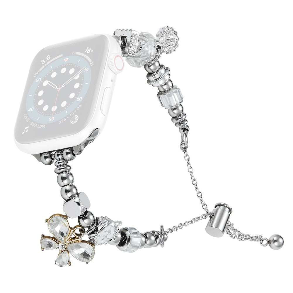 Vildt Smuk Metal Og Rhinsten Universal Rem passer til Apple Smartwatch - Sølv#serie_1