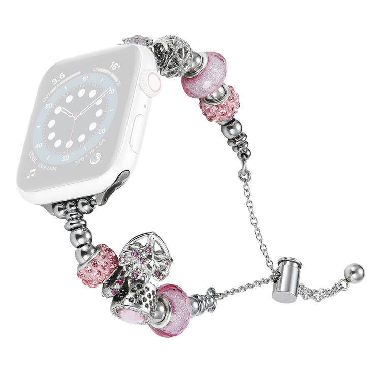 Vildt Smuk Metal Og Rhinsten Universal Rem passer til Apple Smartwatch - Sølv#serie_2