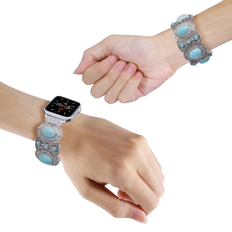 Nydelig Plastik Og Rhinsten Universal Rem passer til Apple Smartwatch - Grøn#serie_2