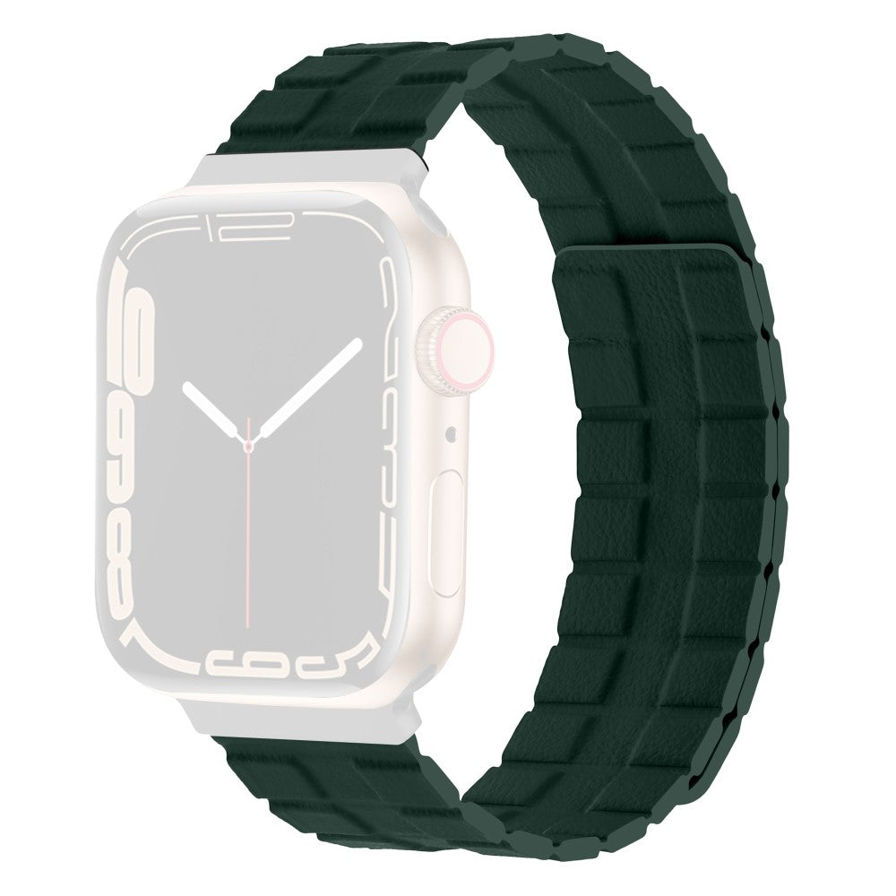 Meget Flot Ægte Læder Universal Rem passer til Apple Smartwatch - Grøn#serie_10