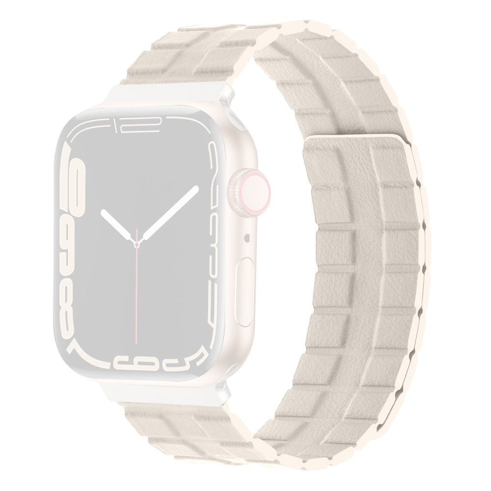 Meget Flot Ægte Læder Universal Rem passer til Apple Smartwatch - Beige#serie_12