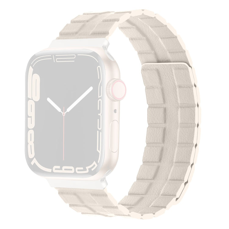 Meget Flot Ægte Læder Universal Rem passer til Apple Smartwatch - Beige#serie_12