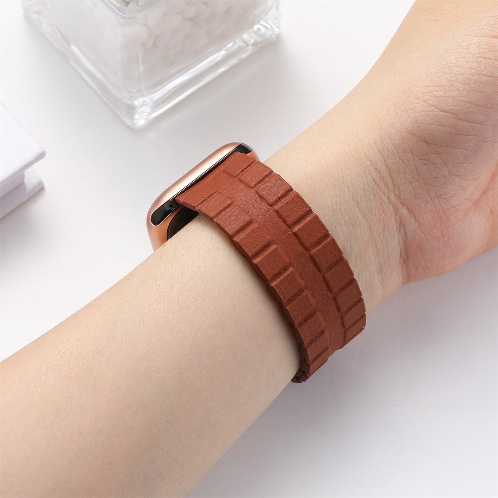 Meget Flot Ægte Læder Universal Rem passer til Apple Smartwatch - Brun#serie_2