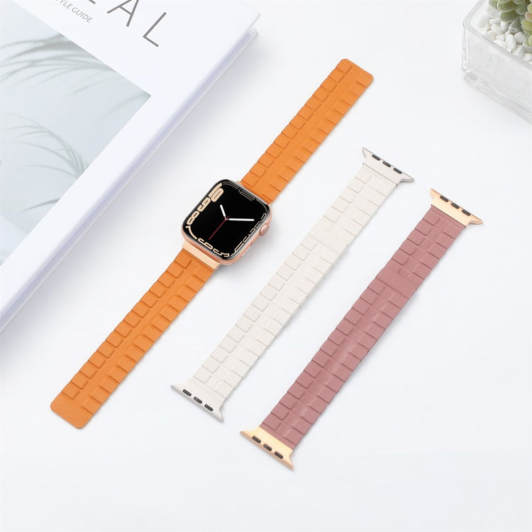 Meget Flot Ægte Læder Universal Rem passer til Apple Smartwatch - Gul#serie_3