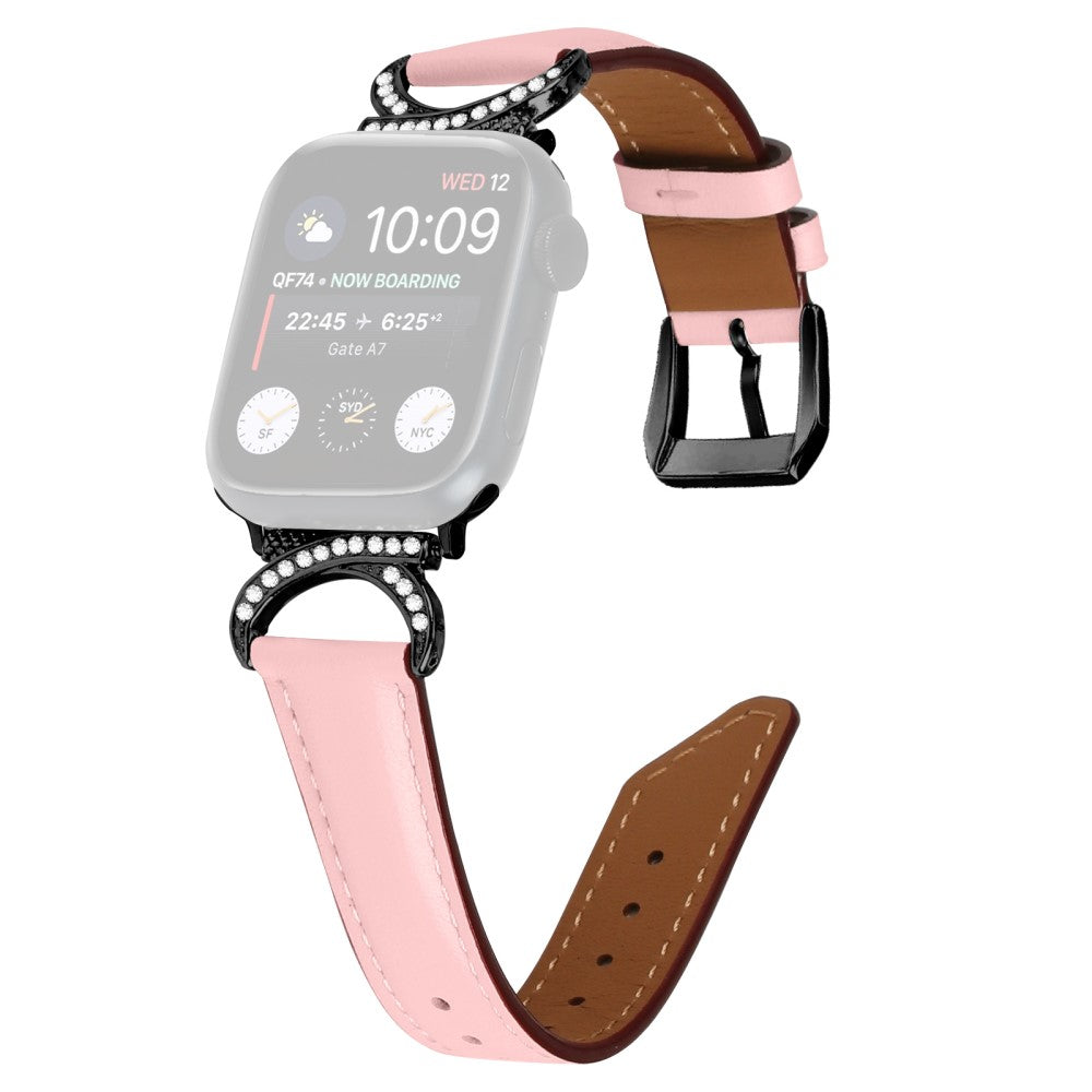 Helt Vildt Pænt Ægte Læder Universal Rem passer til Apple Smartwatch - Pink#serie_2