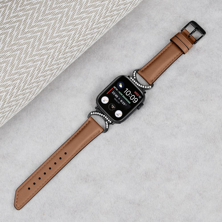 Helt Vildt Pænt Ægte Læder Universal Rem passer til Apple Smartwatch - Brun#serie_6