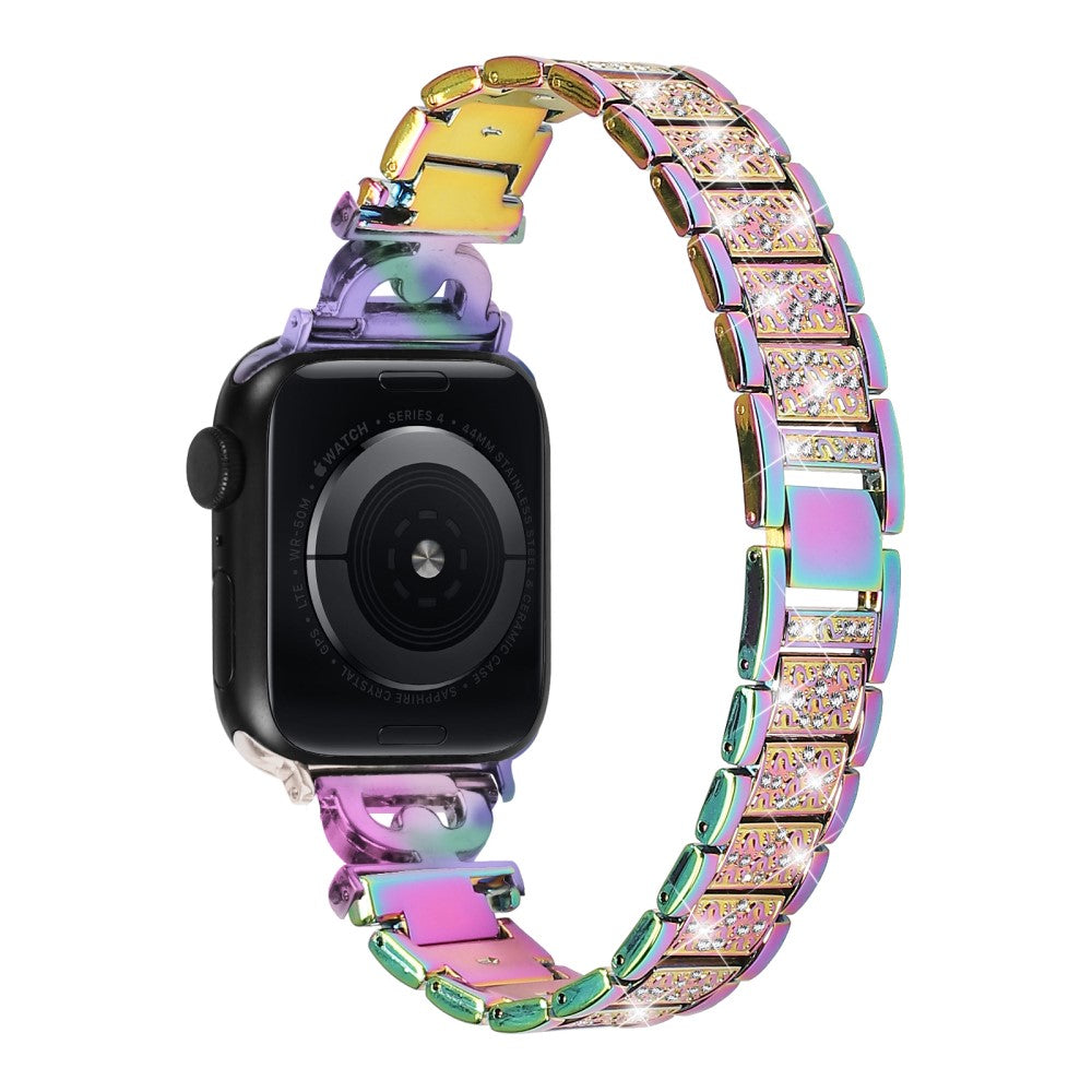 Yndigt Metal Og Rhinsten Universal Rem passer til Apple Smartwatch - Flerfarvet#serie_3
