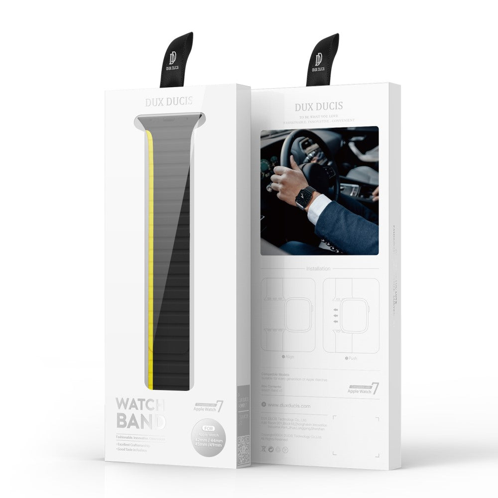 Mega Flot Silikone Universal Rem passer til Apple Smartwatch - Gul#serie_1