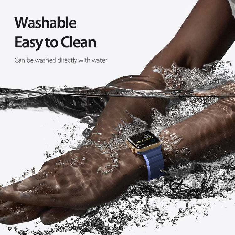 Mega Flot Silikone Universal Rem passer til Apple Smartwatch - Blå#serie_2