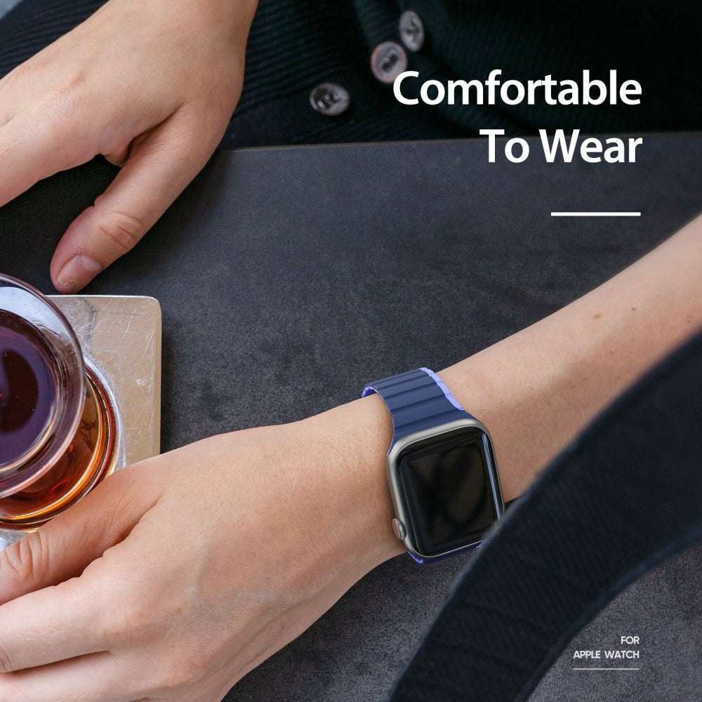 Mega Flot Silikone Universal Rem passer til Apple Smartwatch - Blå#serie_2