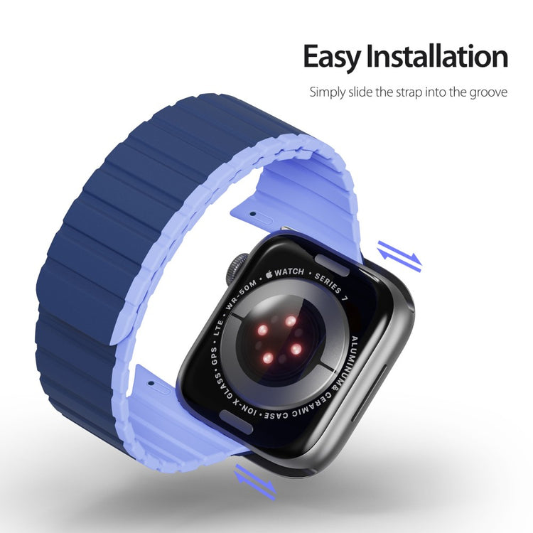 Mega Flot Silikone Universal Rem passer til Apple Smartwatch - Blå#serie_2