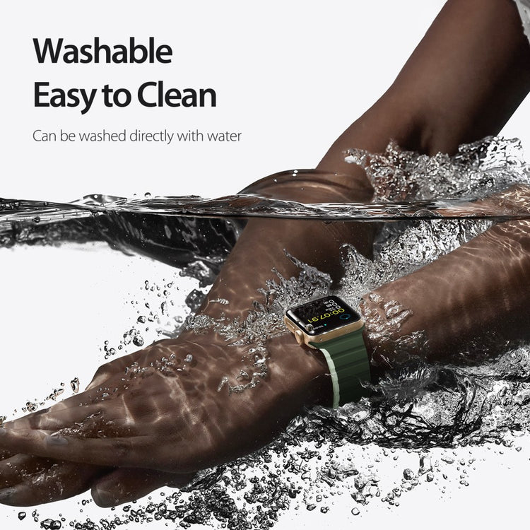 Mega Flot Silikone Universal Rem passer til Apple Smartwatch - Grøn#serie_3