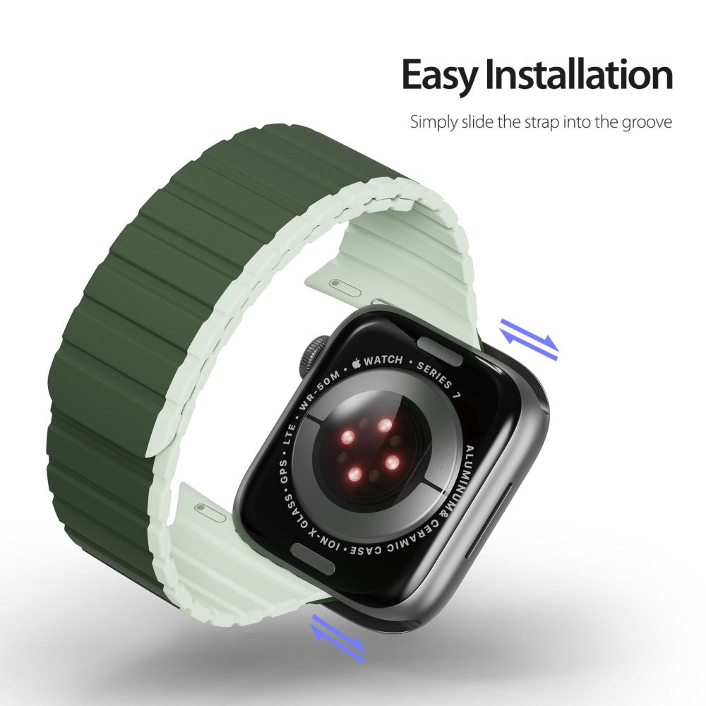 Mega Flot Silikone Universal Rem passer til Apple Smartwatch - Grøn#serie_3