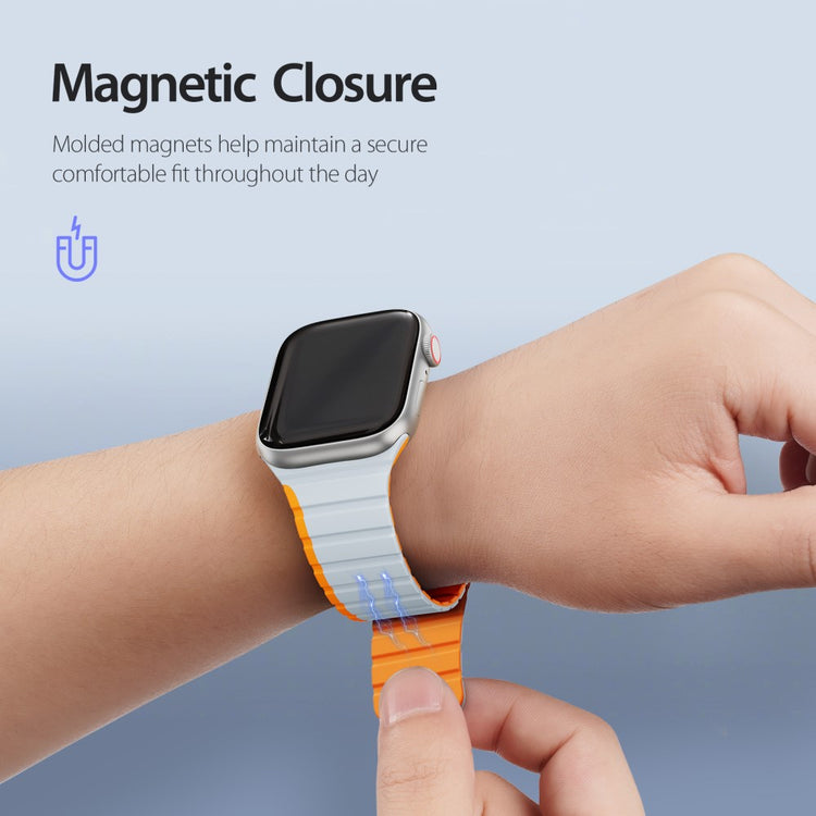 Mega Flot Silikone Universal Rem passer til Apple Smartwatch - Orange#serie_4