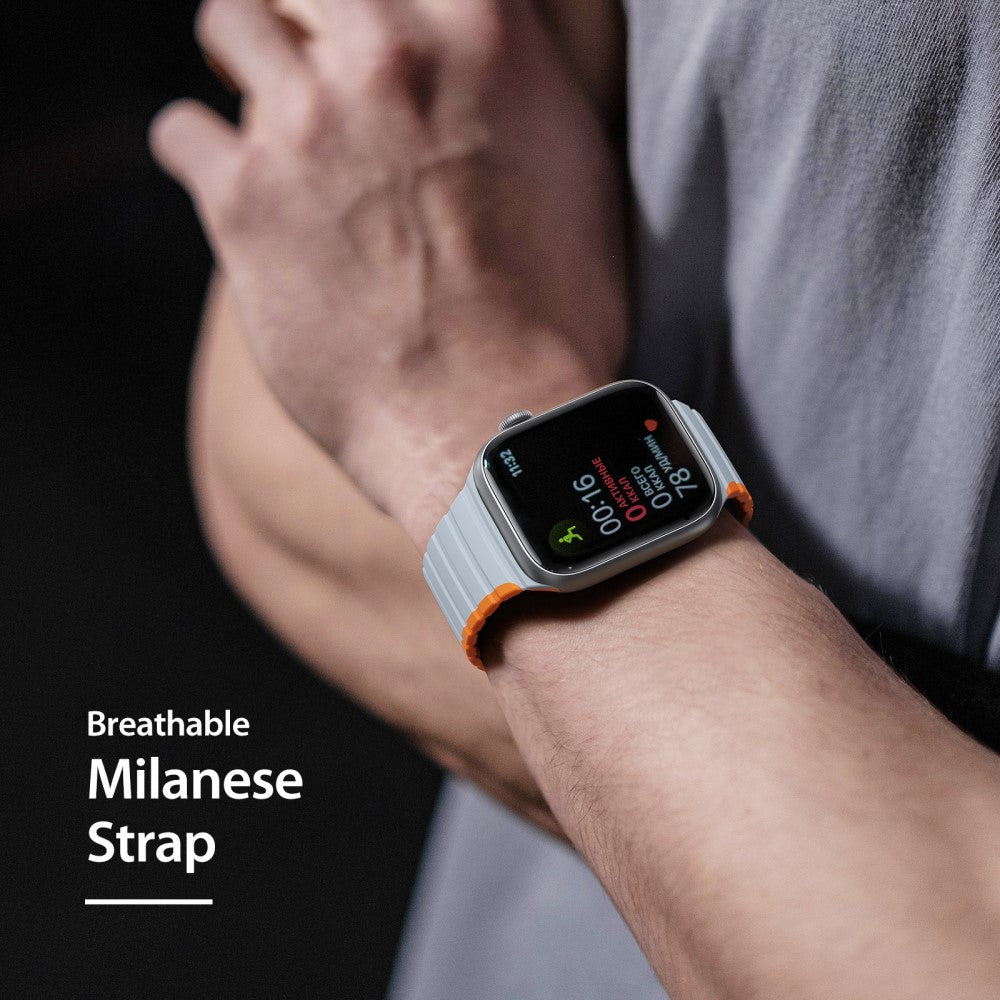 Mega Flot Silikone Universal Rem passer til Apple Smartwatch - Orange#serie_4