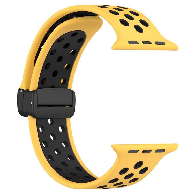 Alle Tiders Silikone Universal Rem passer til Apple Smartwatch - Gul#serie_10