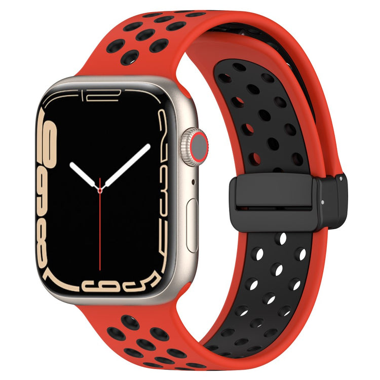 Alle Tiders Silikone Universal Rem passer til Apple Smartwatch - Rød#serie_8