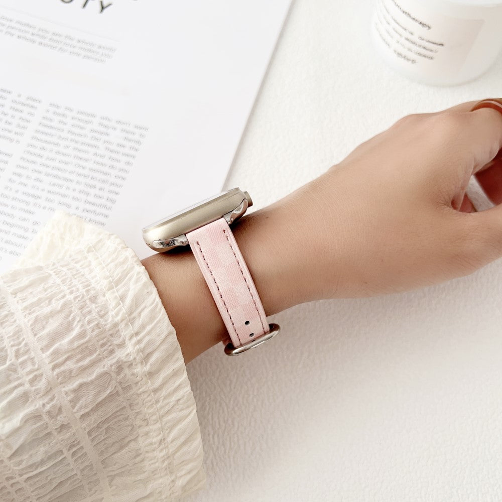 Meget Komfortabel Ægte Læder Universal Rem passer til Apple Smartwatch - Gul#serie_2