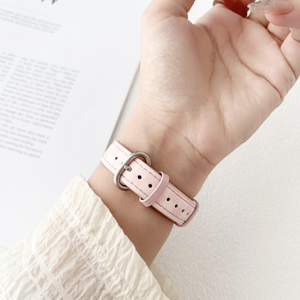 Meget Komfortabel Ægte Læder Universal Rem passer til Apple Smartwatch - Gul#serie_2