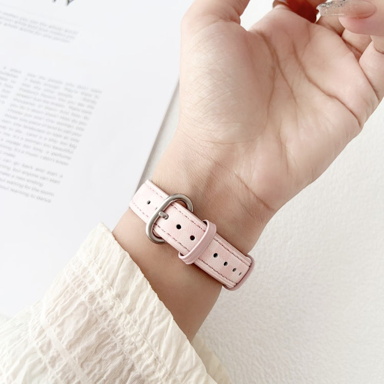 Meget Komfortabel Ægte Læder Universal Rem passer til Apple Smartwatch - Gul#serie_2