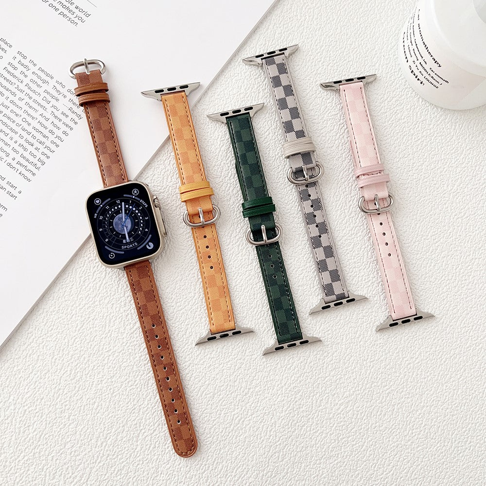 Meget Komfortabel Ægte Læder Universal Rem passer til Apple Smartwatch - Grøn#serie_5